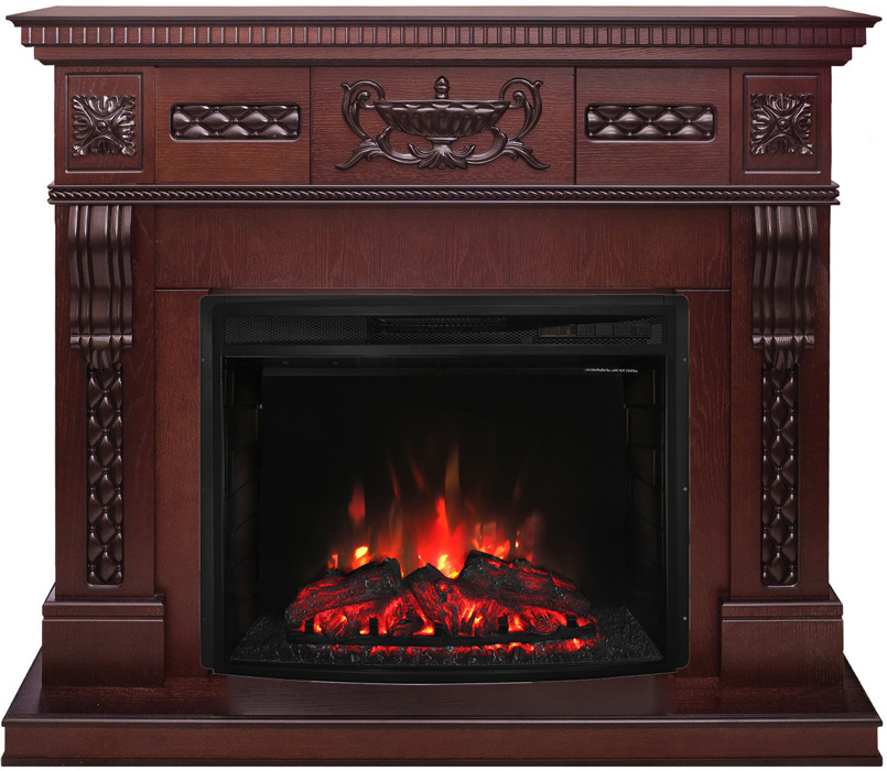 Электрокамин с широким очагом 2D Real-Flame Corsica Lux 25.5/26 AO-255 с очагом Evrika 25,5 LED