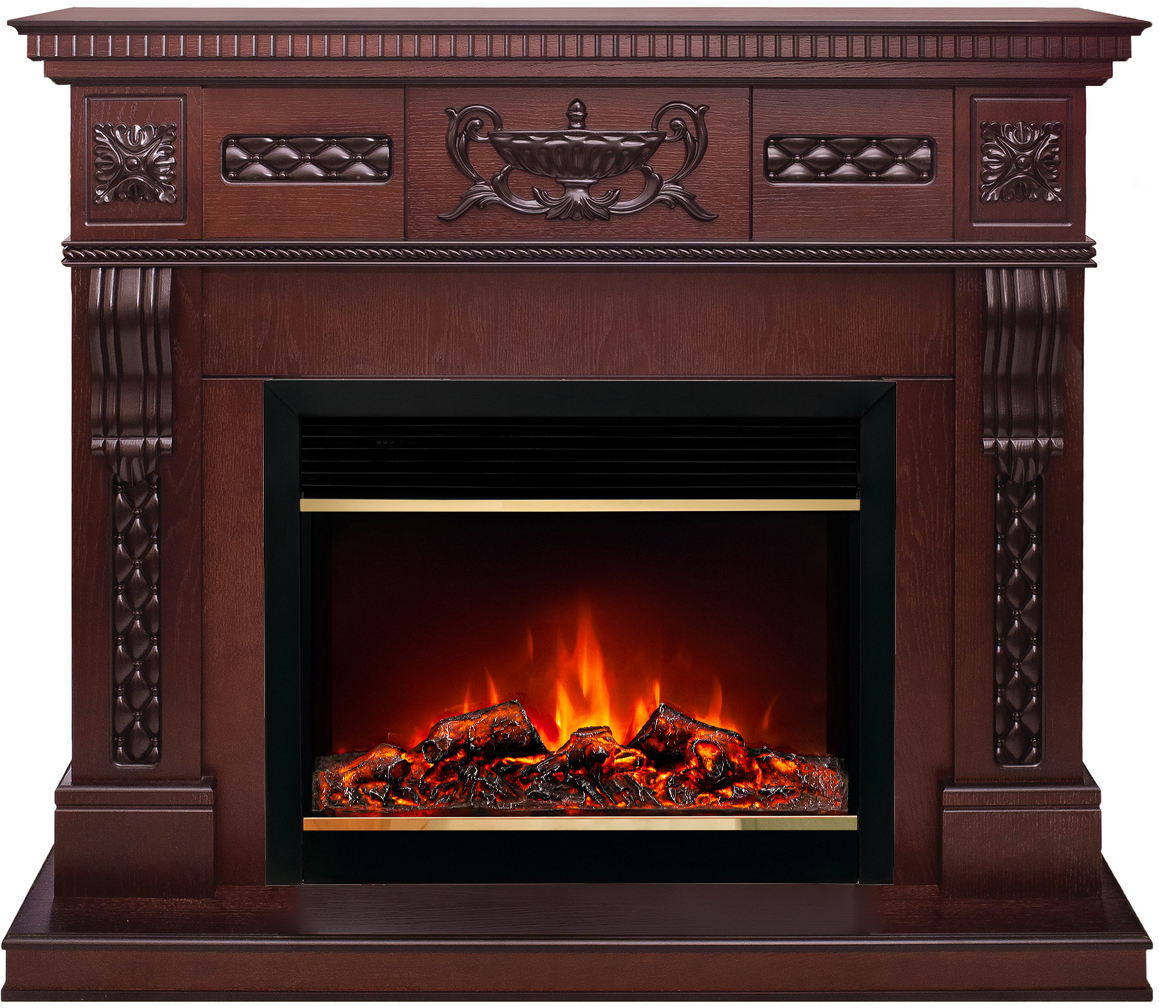 Электрокамин с широким очагом 2D Real-Flame Corsica Lux 25.5/26 AO-255 с очагом MOONBLAZE DELUXE BL