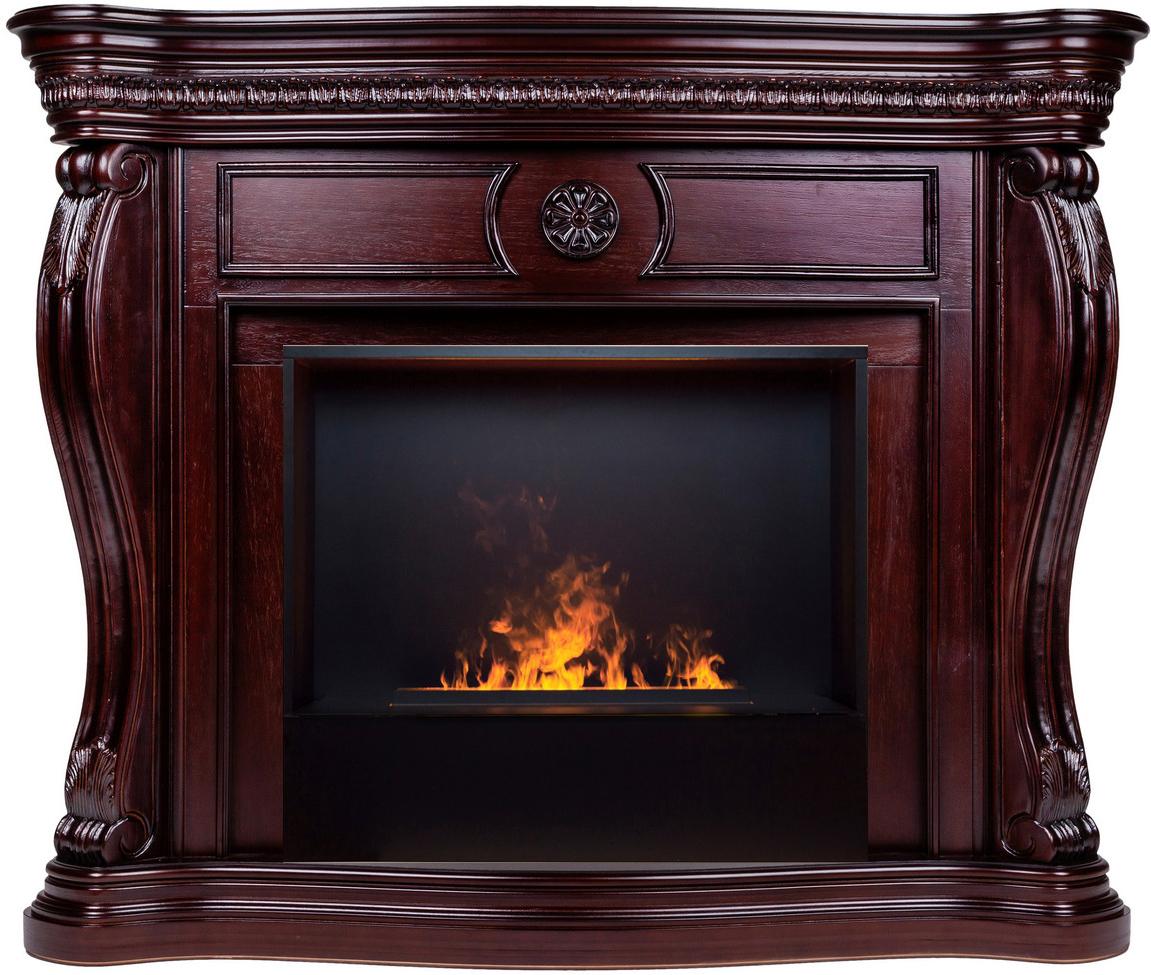 Электрокамин с широким очагом 3D Real-Flame Barcelona 26/33 AO-257 с очагом 3D CASSETTE 630 Black Panel