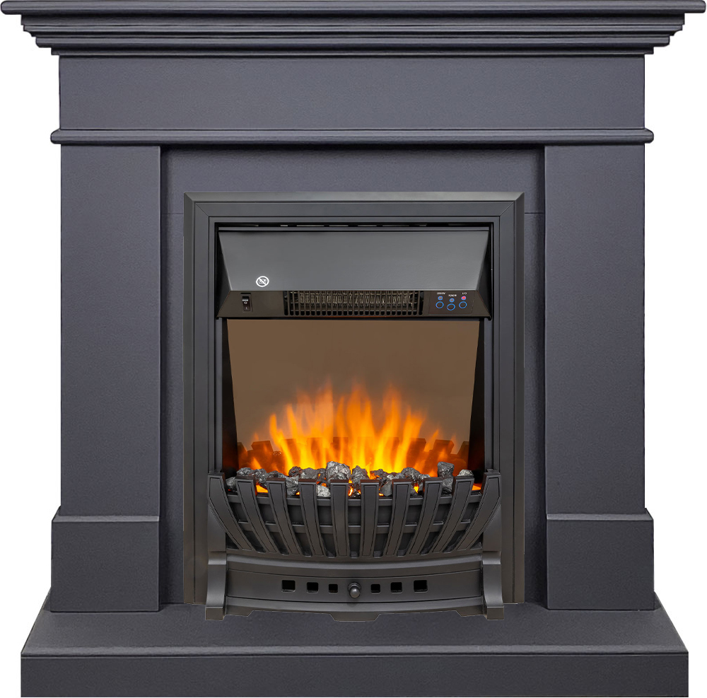 Электрокамин с классическим очагом 2D Royal Flame California STD SFT с очагом Aspen Black