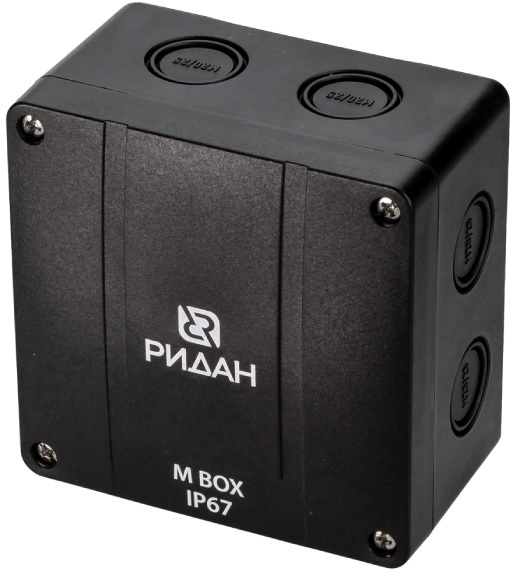 Коробка распределительная Ridan M BOX, 110х110х67 мм, IP67 (черная)