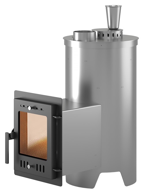 Дровяная печь 15 кВт Эверест Steam Master 18 INOX (210М) (под обкладку)