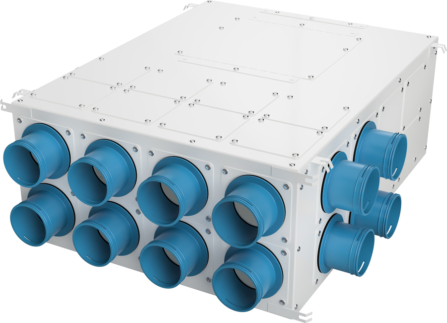 Коллектор AirDS двурядный шумопоглощающий H=275 мм, 75*24, белый
