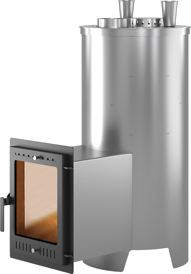 Дровяная печь свыше 30 кВт Эверест Steam Master 60 INOX (320M) (под обкладку)