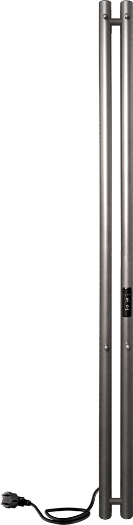 Электрический полотенцесушитель вертикальная лесенка INDIGO Style 2 (el) 120/8 Graphite Metallic