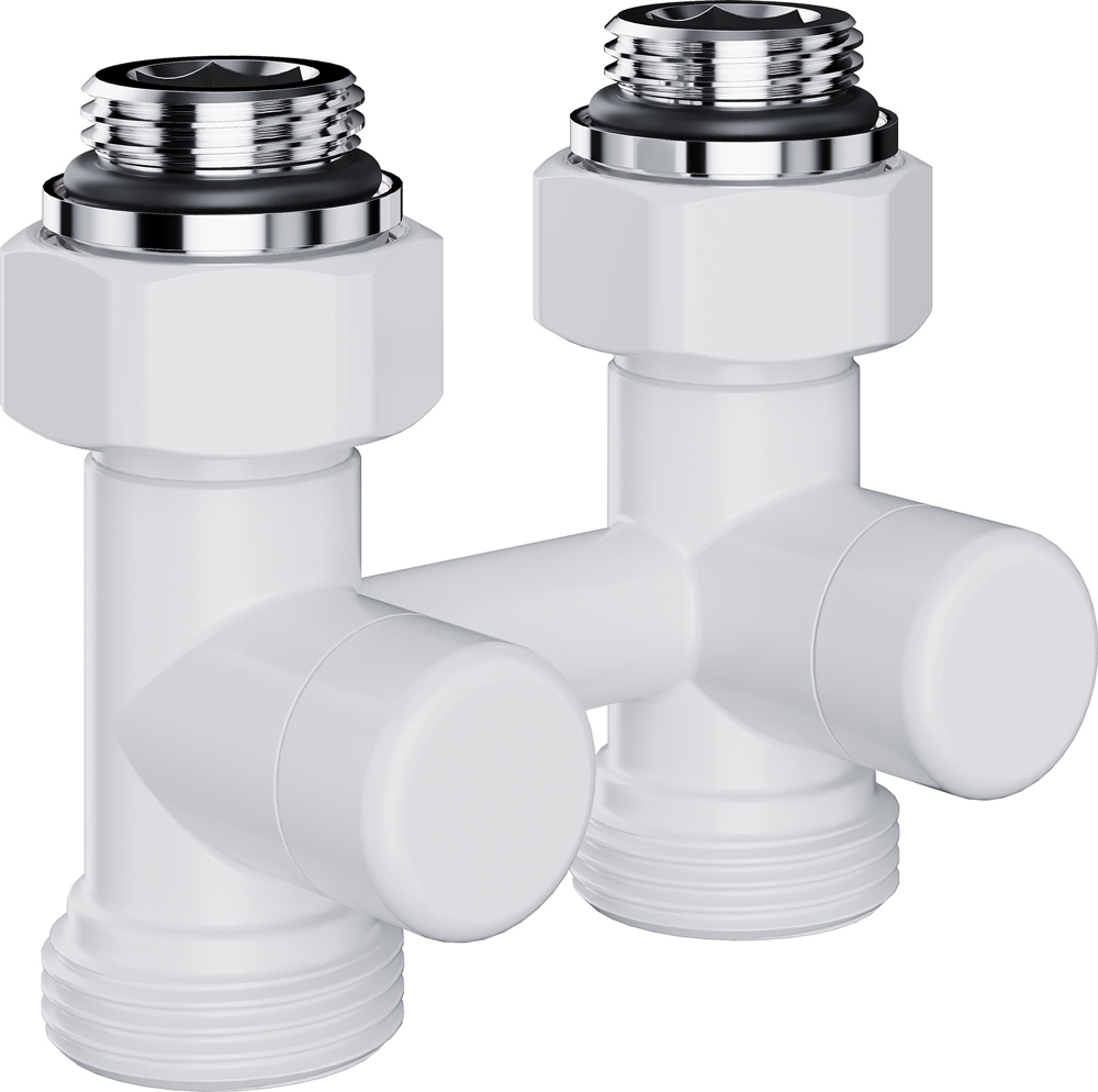 Узел нижнего подключения Royal Thermo Design 1/2"х3/4" EK (белый), прямой