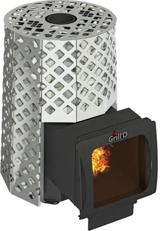 Дровяная печь Grill'D Violet Steel Romb Long Window Max