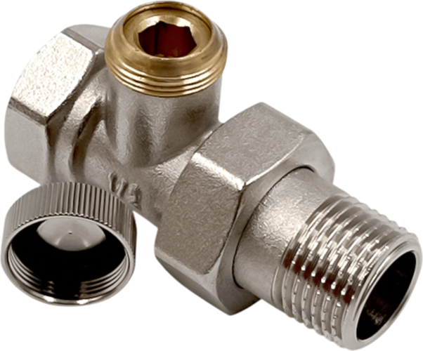 Запорный клапан Primoclima 1/2" прямой, никелированный (PC1212RS)