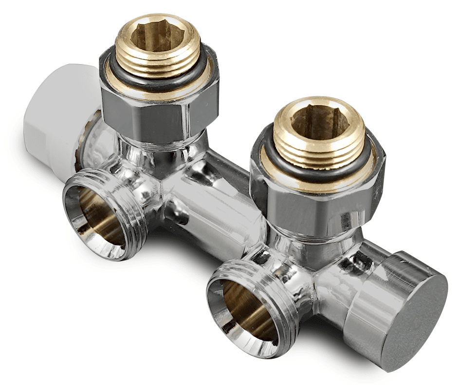 Узел нижнего подключения Primoclima Thermolink угловой 1/2"х3/4" Хром, правый