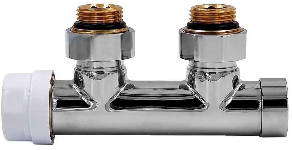 Узел нижнего подключения Primoclima Thermolink угловой 1/2"х3/4" Хром, левый