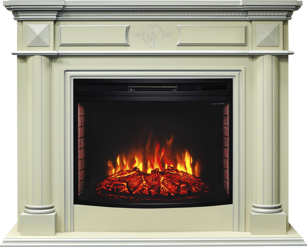 Электрокамин с широким очагом 2D Real-Flame WAGNER 33/26 BG-P615S с очагом FIRESPACE 33