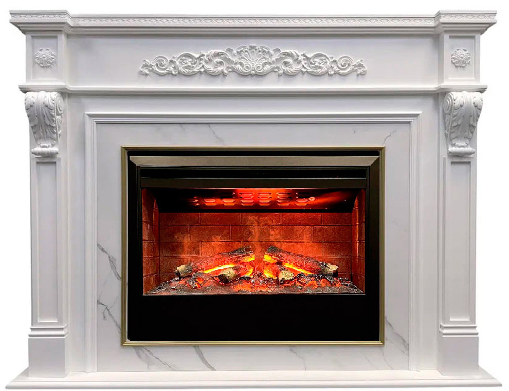Электрокамин с широким очагом 3D Real-Flame MOZART 26 WT-P511 с очагом 3D HELIOS 26